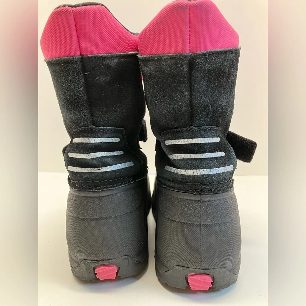 Totes “Jillian” Girl’s Winter/Cold Weather/Snow Boots,  2 Medium, Black/Pink